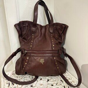 Lucky Brand fold over leather crossbody bag